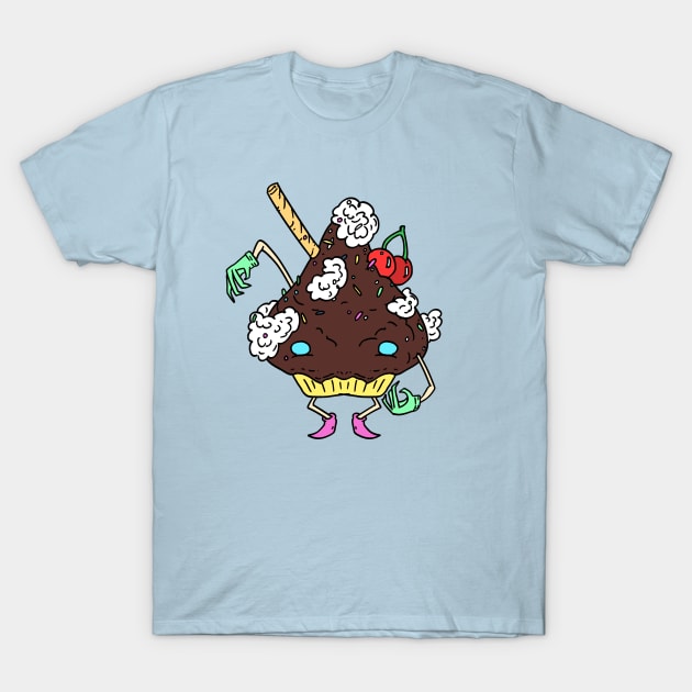 Cupcake friend (chocolate) T-Shirt by Adaser